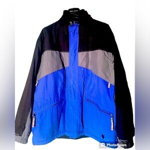 Vintage black diamond ski jacket blue and black
